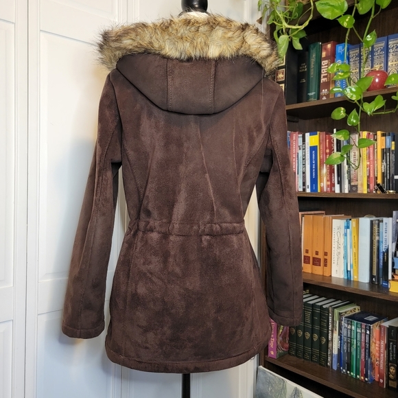 Liz Clairborne Faux Suede/Fur Coat Size Medium (8/10)‎ - Picture 5 of 11